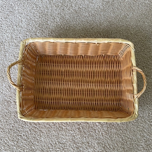 Vintage Accents Vintage Wicker Woven Basket Tray With Handles